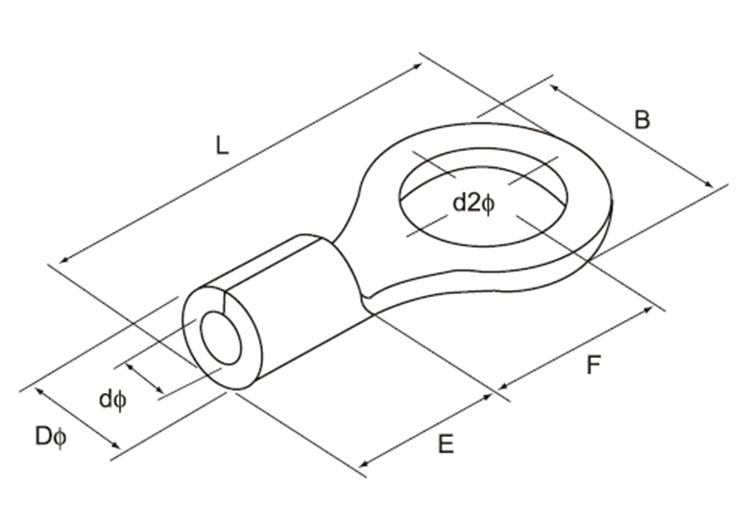冷壓端頭概念介紹_圓型裸端子結構圖 冷壓端頭概念介紹_圓型裸端子結構圖