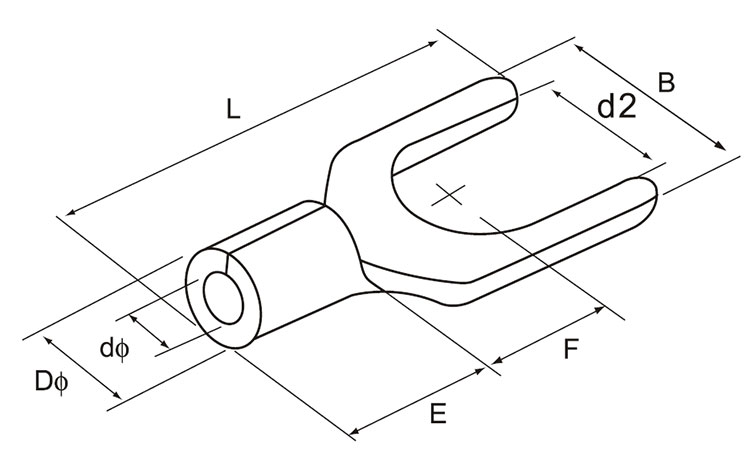 冷壓端頭概念介紹_叉型裸端子結構圖 冷壓端頭概念介紹_叉型裸端子結構圖
